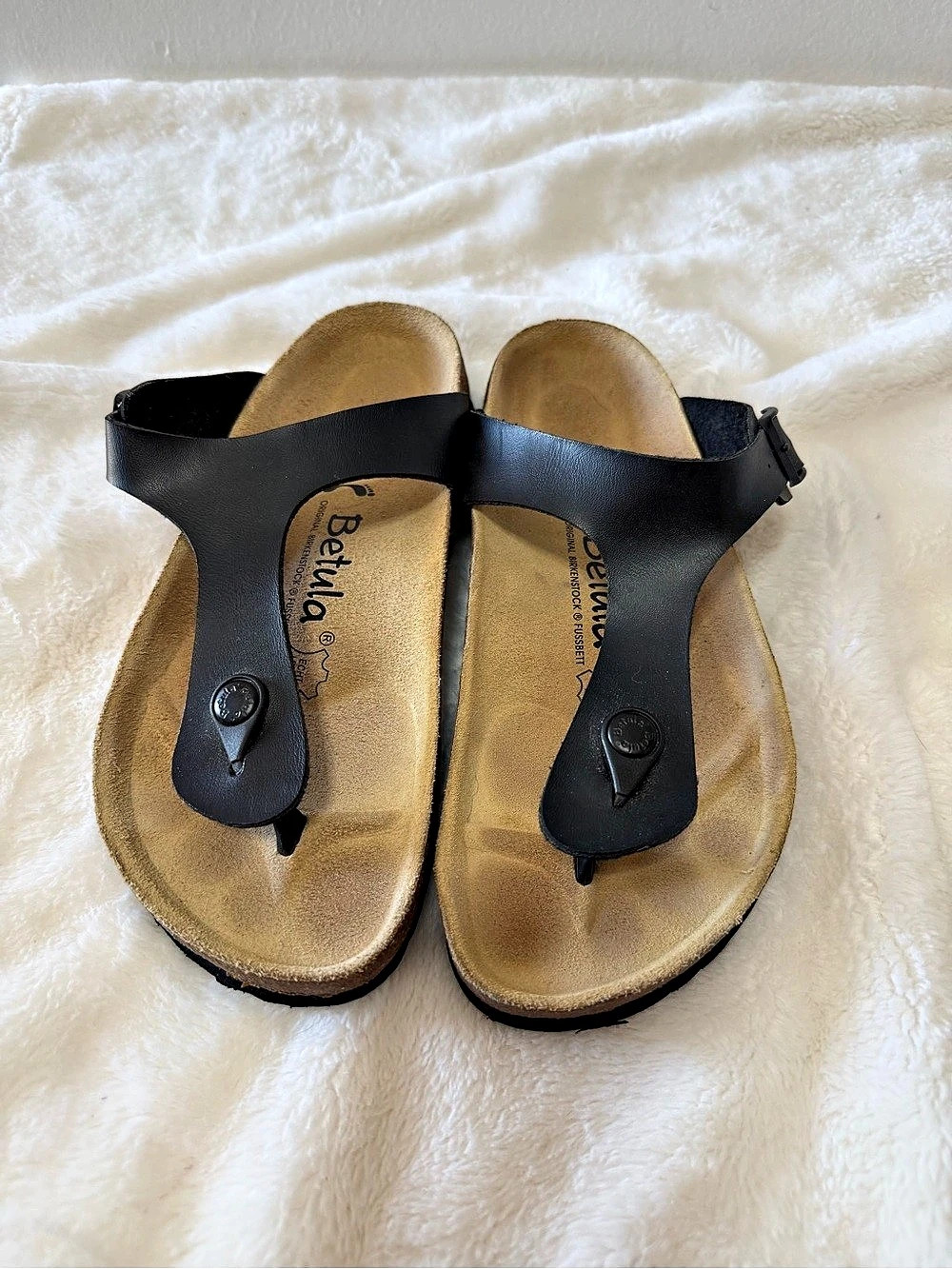 Betula by Birkenstock Black Buckle Sandals US 8